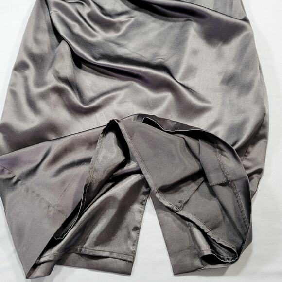 Express Black Dress Strapless Formal Midi Pleats Aline Lined Padded Women Size 2 - Picture 5 of 16